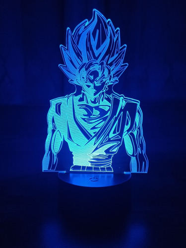 Lampara Led Goku 7 Colores Led En Uno Dragon Ball Z