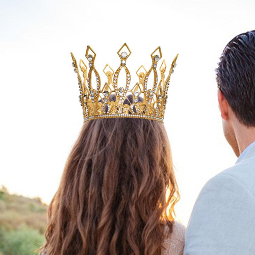 Corona De Reina Redonda Para Dama, Tiara Coronay