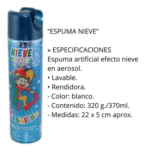 Imagen 4 de 10 de Espuma Nieve X 12 Unidades Cotillon Carnaval Fiestas Aerosol