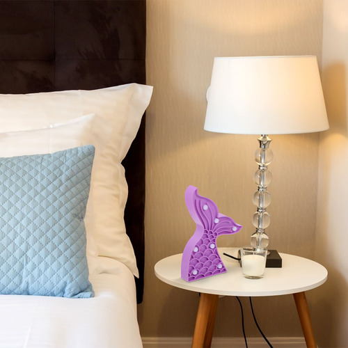 Lámpara Trasera Con Diseño De Sirena, Decoración Para Fiesta