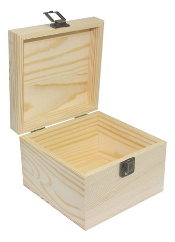 Caja De Almacenamiento De Madera Weimeet Con Tapa Con Bisagr