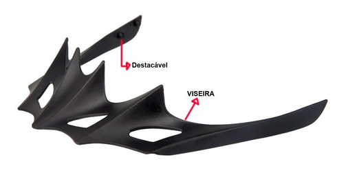 Imagem 3 de 7 de Capacete Com Sinalizador De Led Ciclismo Bike Azul Com Preto