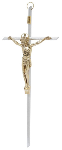 Cristo, Cruz, Crucifijo. Baño De Oro Y Aluminio 