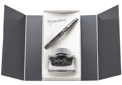 Pluma estilográfica Pelikan M205 Moonstone M con tinta Edelstein