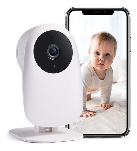Nooie Baby Monitor Cámara Wifi Para Mascotas En Interiores Cámara De Seguridad Para El Hogar Fhd1080p Grados Audio Bidireccional