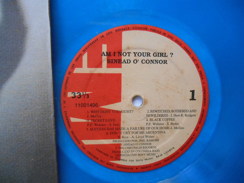 Sinéad O'connor Am I Not Your Girl? Lp Vinilo Colombia 1992 (Usado)