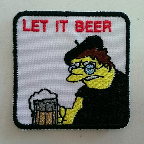 Parche - Aplique Bordado Para Coser De Simpson. Barney.