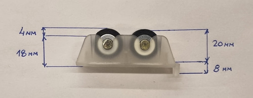 Rueda Para Abertura Corrediza De Aluminio Doble