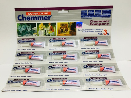 Imagen 2 de 4 de Pegamento Gotita Chemmer: 5 Set X 12 Un. (envio Gratis X 2)