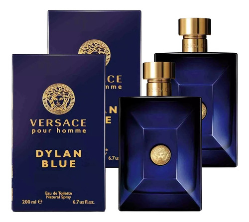 Paquete Dylan Blue Versace 200ml Caballero Edt Original 2pzs