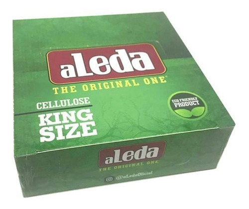Imagem 5 de 9 de Seda Aleda Celulose Verde Grande Transparente Fechada C/ 20