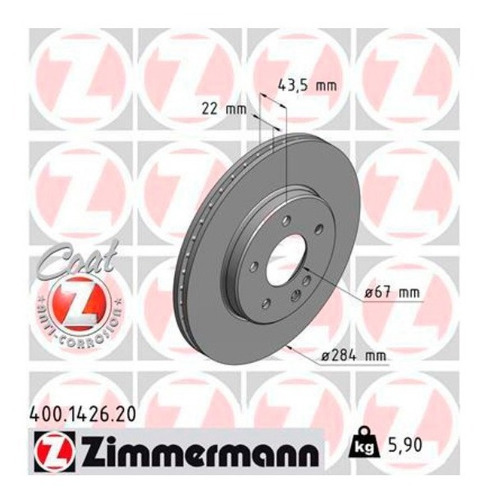 Par Disco De Freio Diant. Mercedes C280 1993-2001 W202