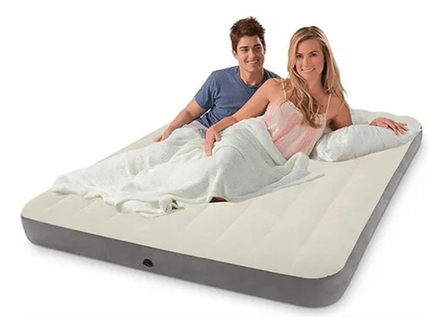 Colchao Inflável Casal Dura Beam Fiber Tech Queen Intex
