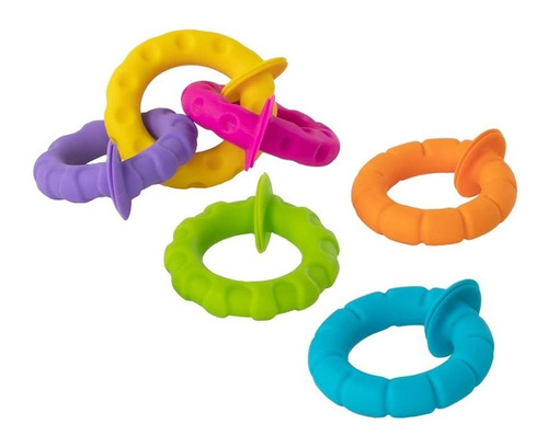 Pipsquigz Ringlets Anillos Mordedores Ventosas Fatbrain Toys