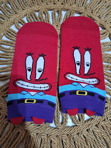 Medias Soquetes Bob Esponja Personajes Kit 5 Pares Surtido Único