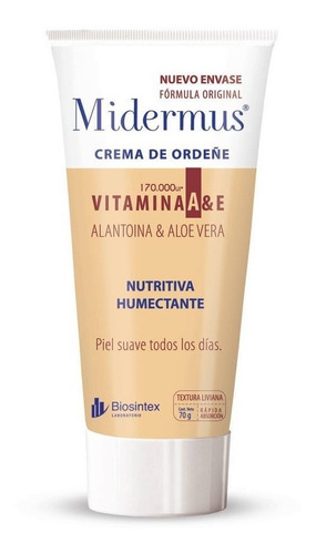 Midermus Crema De Ordeñe Vitamina A & E X 70g