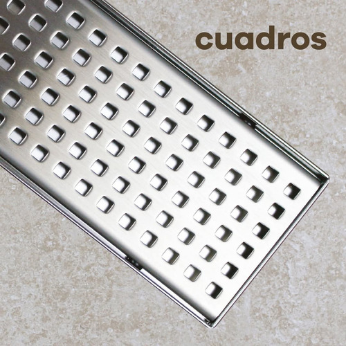 Desague Lineal Squares Revestech Acero A Cuadros 60cms