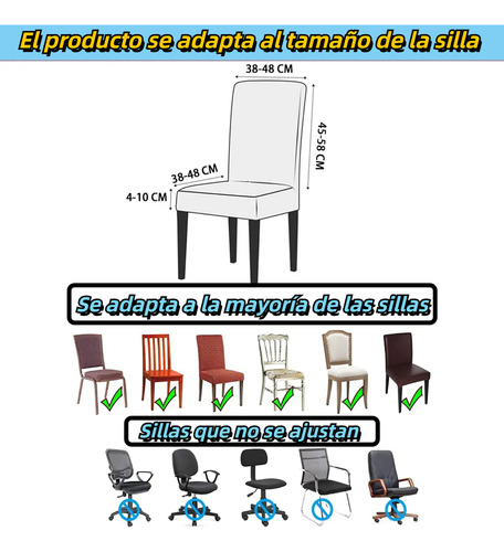 Funda Protectora Asiento Elástica Para Silla Comedor