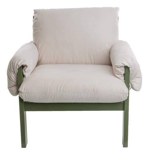 Poltrona Soft Harmonia Verde Oliva/ Areia Hjwt