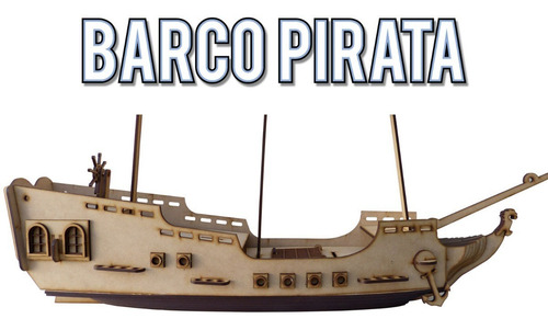Imagen 3 de 6 de Barco Pirata Galeon Tipo Corsario De Combate Full