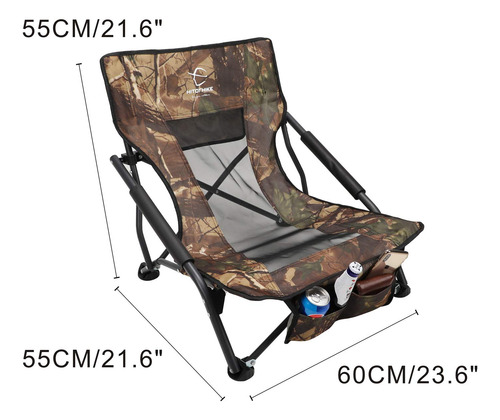 Silla Plegable De Playa Con Reposabrazos Y Respaldo Transpir