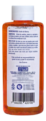 Aceite De Mamey Uso Cosmético Vs Resequedad Pelo Suave 65 Ml