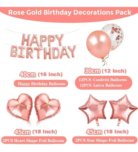 Globos Para Cumpleaños Kit De Decoración Todo Para Fiestas
