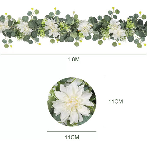 Eucalipto Artificial, 2 Peças Pls Detivas Flores Artificia