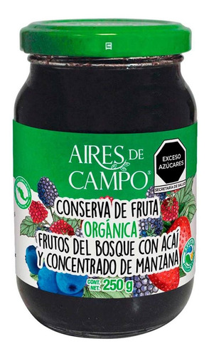 Mermelada Aires De Campo Frutos Del Bosque Orgánica 250g