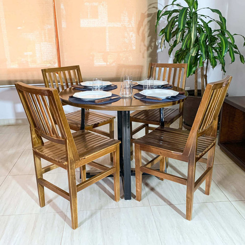 6 Cadeiras De Madeira Maciça Para Mesa De Jantar E Cozinha