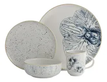 Comprar Set De Vajilla Corona Para 4 Personas, Diseño Floral, 16pcs