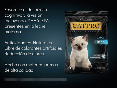 Imagen 4 de 6 de Alimento Premium Gatos Catpro Kitten 7,5 Kg