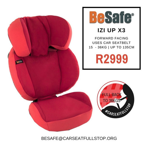 Autoasiento Izi Up X3 Fix Besafe Ruby Red