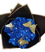 Comprar Ramo De Rosa Eterna Azul  De Liston