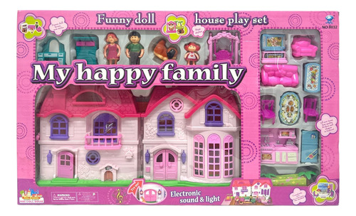 Casa De Muñecas Playset Con Luz Y Sonido My Happy Family