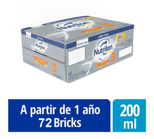 Leche Liquida Nutrilon Profutura 3 72 Bricks X 200 Ml