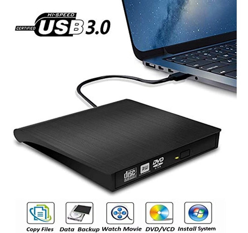 Unidad De Dvd Externa Usb 3.0 Portátil Cd/dvd+/-rw Drive/rep