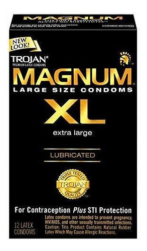 Condones Lubricados Trojan Magnum Xl, 48 Unidades
