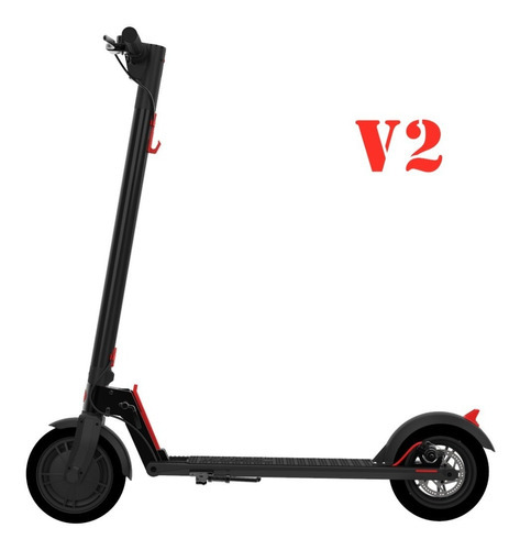 Scooter Electrico Patin Gotrax Glx V2 Plegable 8.5 Neumatica Color Negro