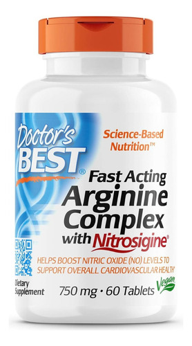 Complejo De Arginina 750 Mg Doctor's Best 60 Tabletas