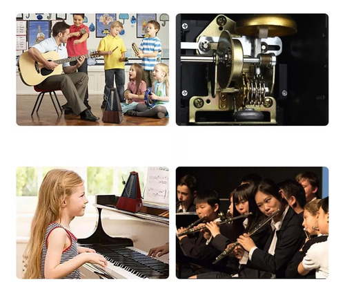 Metrônomo Mecânico De Torre Para Piano, Guitarra E Violino