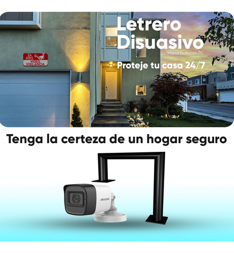 HIKVISION Cámara Tipo Bala 2ce16d0t-plus-artemis Con Brazo Metálico 2MP IR80mts IP67 2ce16d0t CCTV Circuito cerrado 2ce16d0t Seguridad Exterior