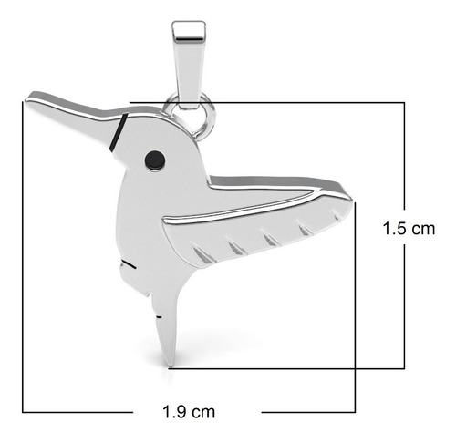 Imagen 3 de 10 de Dije Colibrí De Plata .925 Agálea Joyería