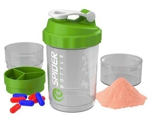 Imagen 2 de 4 de Vaso Para Batidos De Proteina - Compartimiento Pastillas