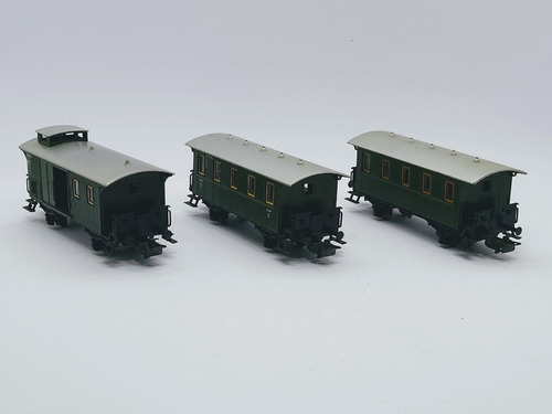 Imagen 7 de 10 de Nico 3 Antiguos Coches Pasajeros Marklin H0 (fph 32)