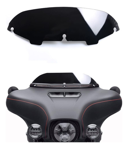 Parabrisas Negro Premium 4.5 Pulgadas Para Harley Davidson 1