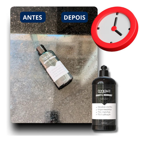 Limpa Granito Mármore Protege Ativa Cor Black Revitalizador