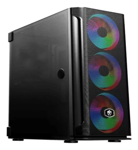 Gabinete Gamer Evolut Eg-812 Mesh Com 3 Cooler Rgb Led Preto