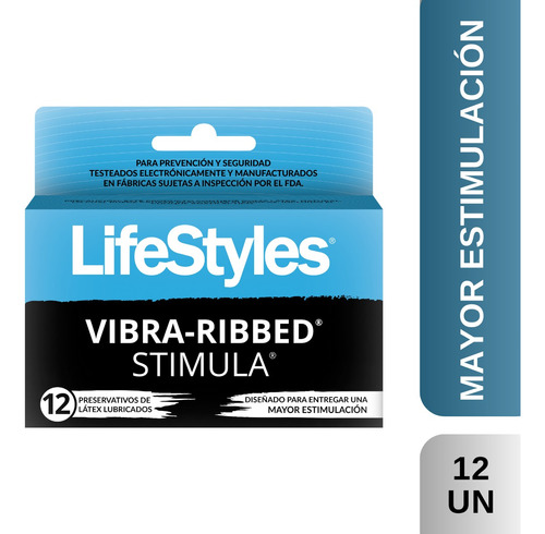Lifestyles Vibra Ribbed-stimula X 12