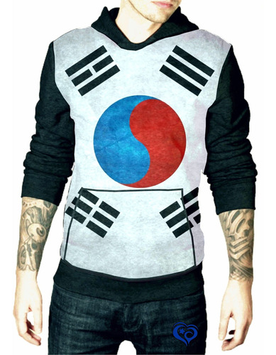 Moletom Bandeira Coreia Do Sul Masculino Seul Blusa Adulto